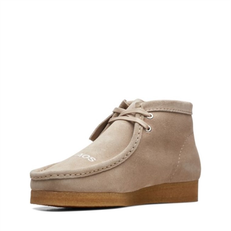 Botas Wallabee De Ante Beige Clarks De Ante Beige
