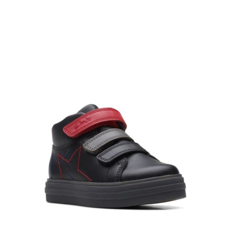 Combinación Negra Clarks Flare Show Combinación Negra Para Niños Pequeños