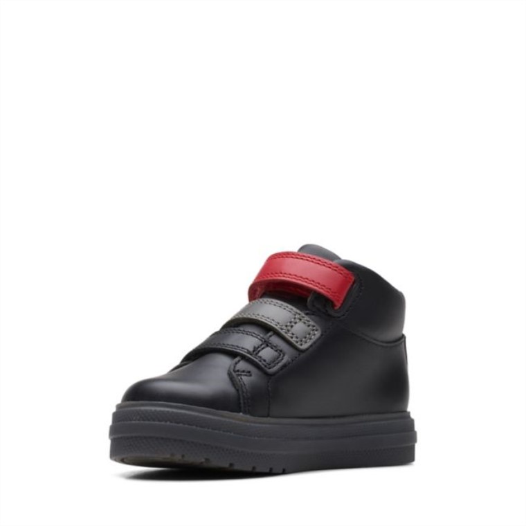 Combinación Negra Clarks Flare Show Combinación Negra Para Niños Pequeños