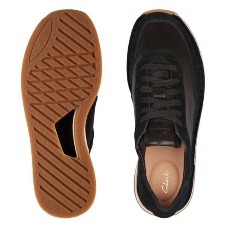 Combinación De Ante Negro Craft Run Lace Combinación De Ante Negro Clarks