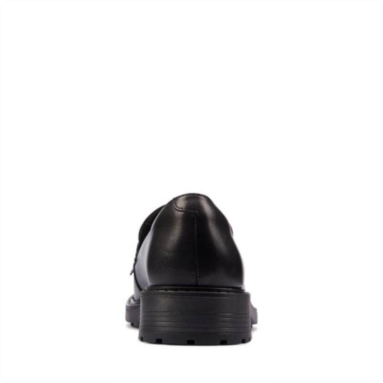 Mocasín Clarks Orinoco 2 De Piel Negra Con Brillo Negro De Piel Con Brillo