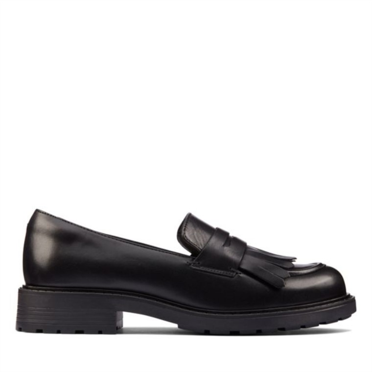 Mocasines Clarks Orinoco 2 De Piel Negra Hi Shine