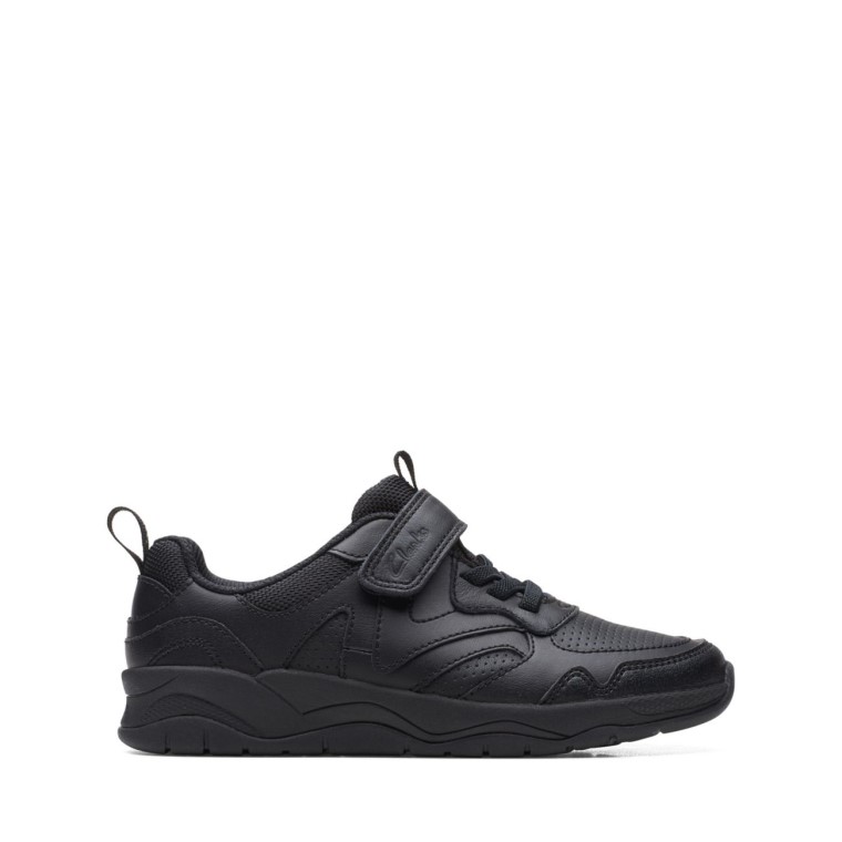 Cuero Negro C Lowder Sprint Niño Cuero Negro Clarks
