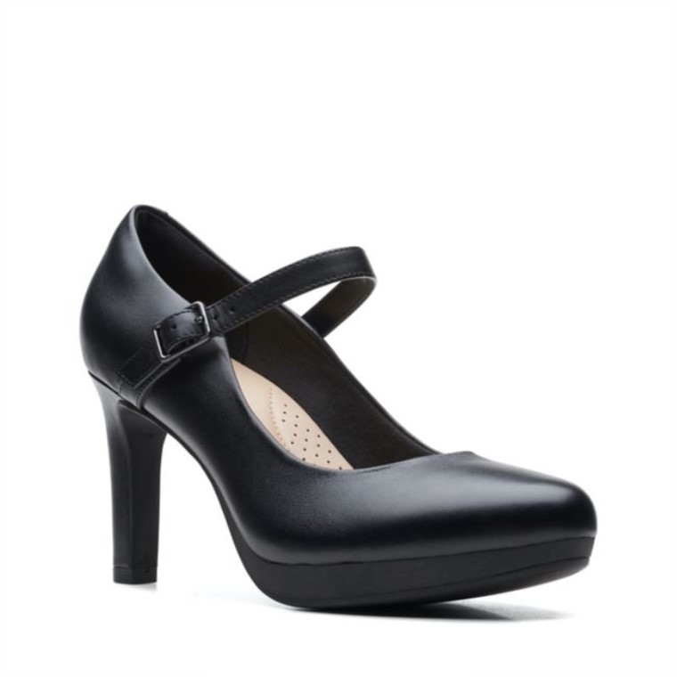 Cuero Negro Clarks Ambyr Brillo Cuero Negro