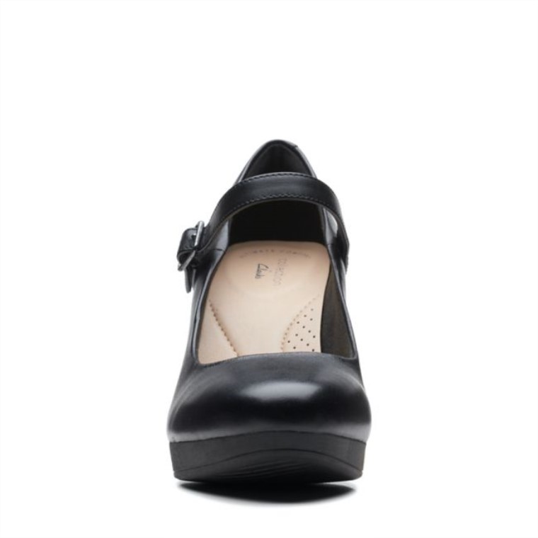 Cuero Negro Clarks Ambyr Brillo Cuero Negro