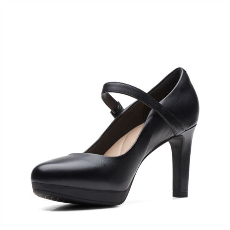 Cuero Negro Clarks Ambyr Brillo Cuero Negro