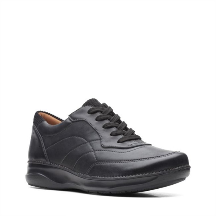 Corbata Clarks Appley De Cuero Negro Cuero Negro