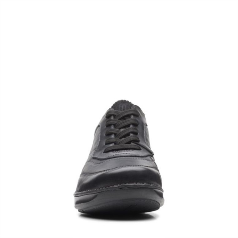 Corbata Clarks Appley De Cuero Negro Cuero Negro