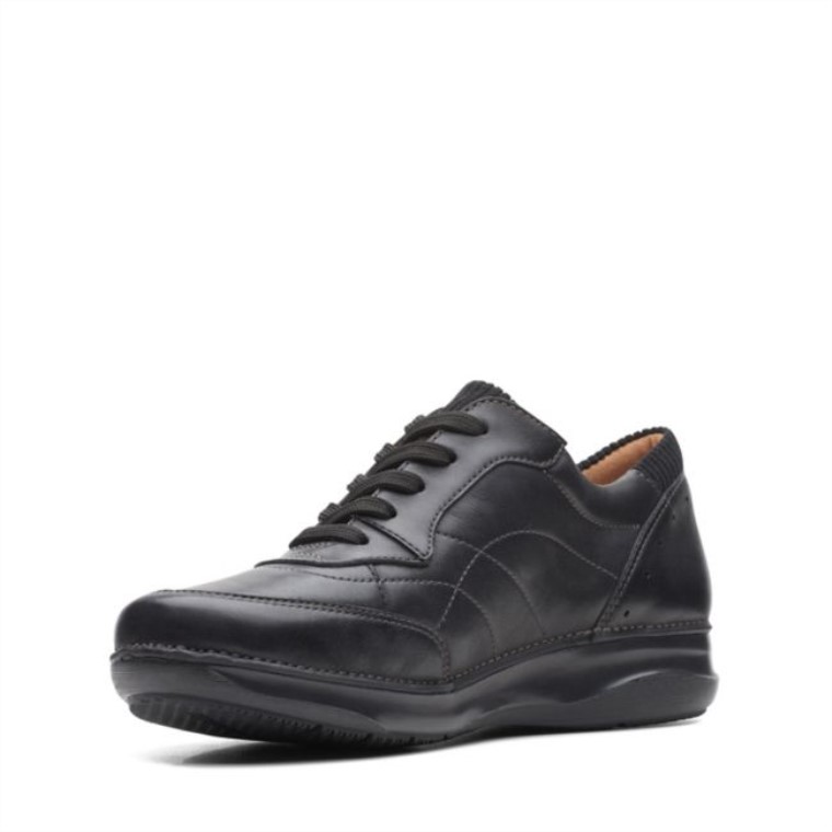 Corbata Clarks Appley De Cuero Negro Cuero Negro