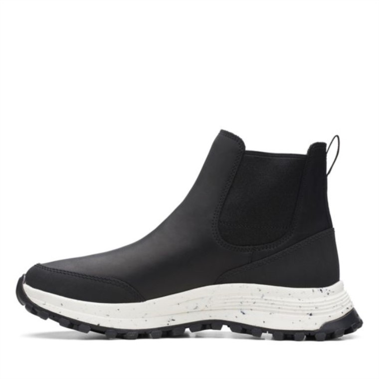 Cuero Negro Clarks Atl Trek Up Impermeable Cuero Negro