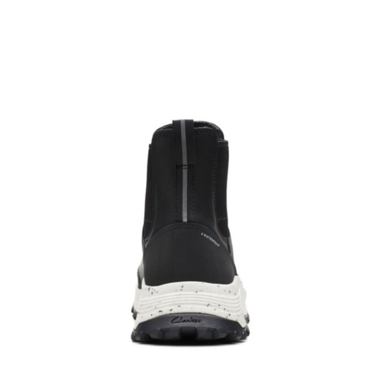 Cuero Negro Clarks Atl Trek Up Impermeable Cuero Negro
