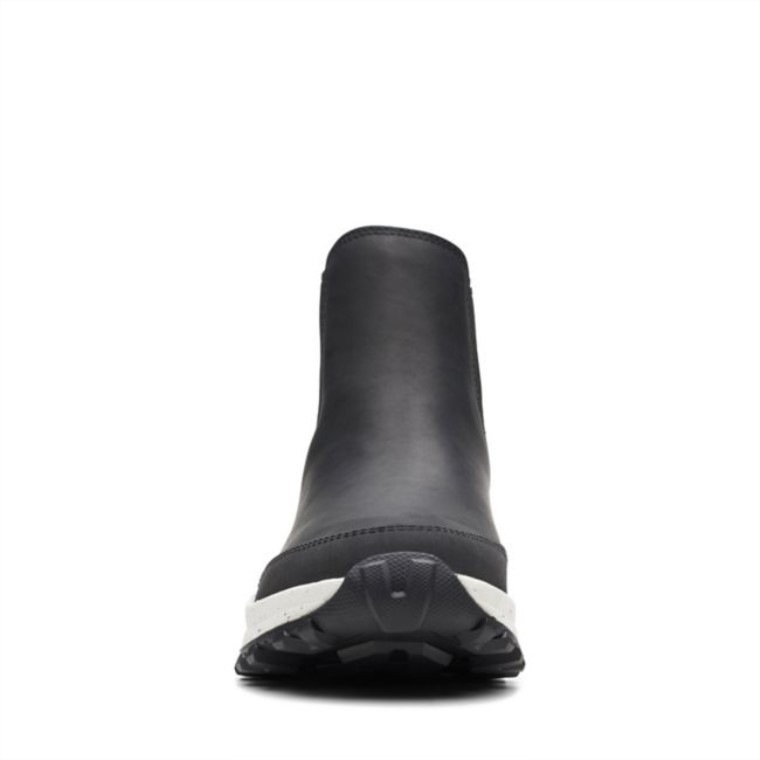 Cuero Negro Clarks Atl Trek Up Impermeable Cuero Negro