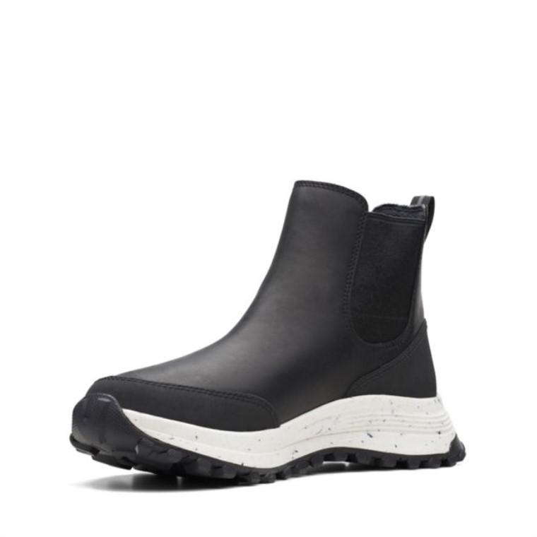 Cuero Negro Clarks Atl Trek Up Impermeable Cuero Negro