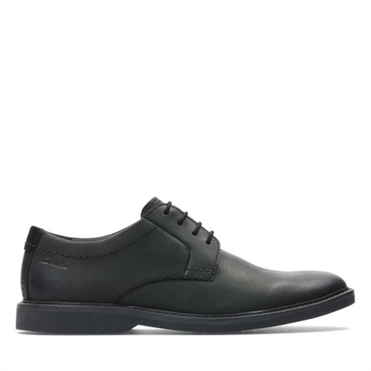 Cuero Negro Clarks Atticus Lt Encaje Cuero Negro