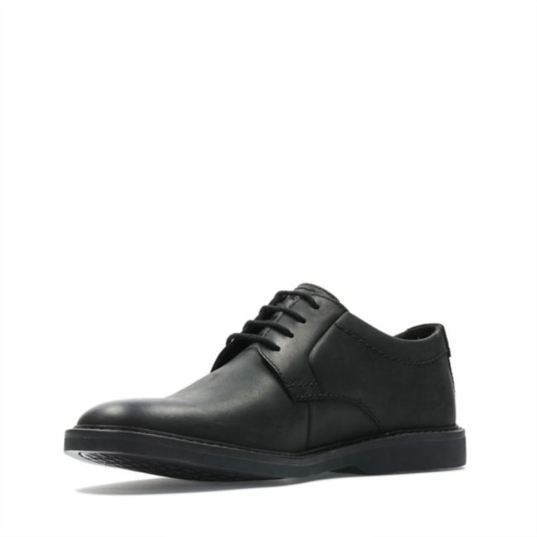 Cuero Negro Clarks Atticus Lt Encaje Cuero Negro