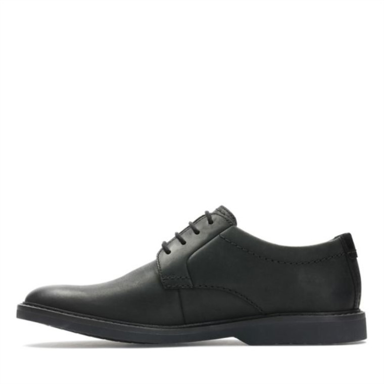 Cuero Negro Clarks Atticus Lt Encaje Cuero Negro