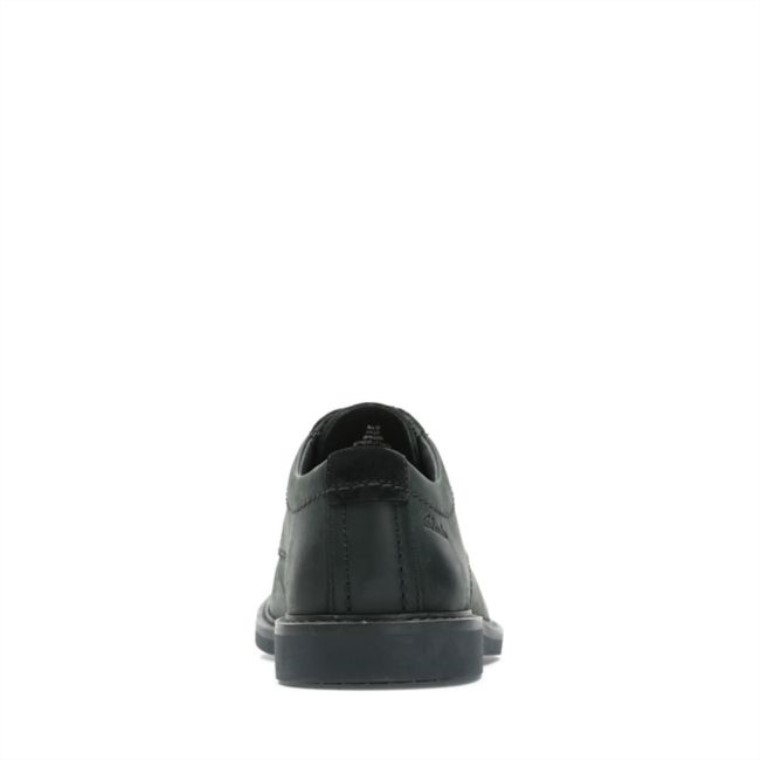 Cuero Negro Clarks Atticus Lt Encaje Cuero Negro