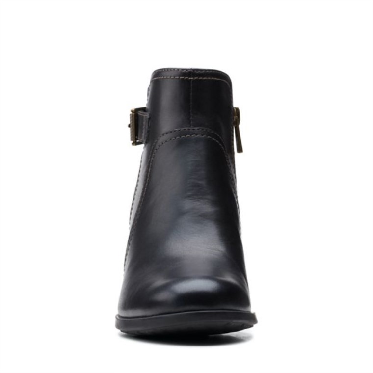 Cuero Negro Clarks Bergen Vibe Cuero Negro
