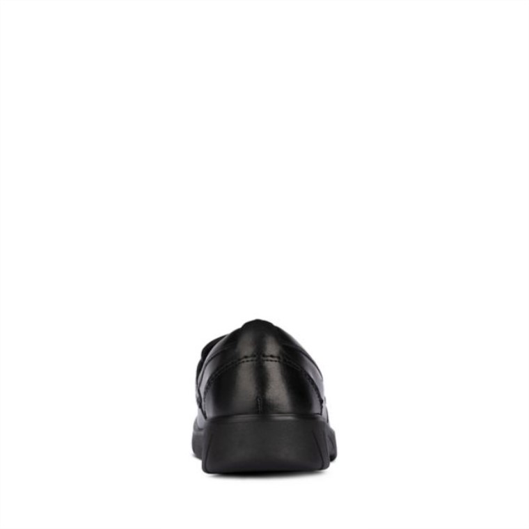 Cuero Negro Clarks Branch Slip Juvenil Cuero Negro
