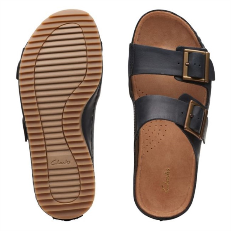 Cuero Negro Clarks Brookleigh Sol Cuero Negro
