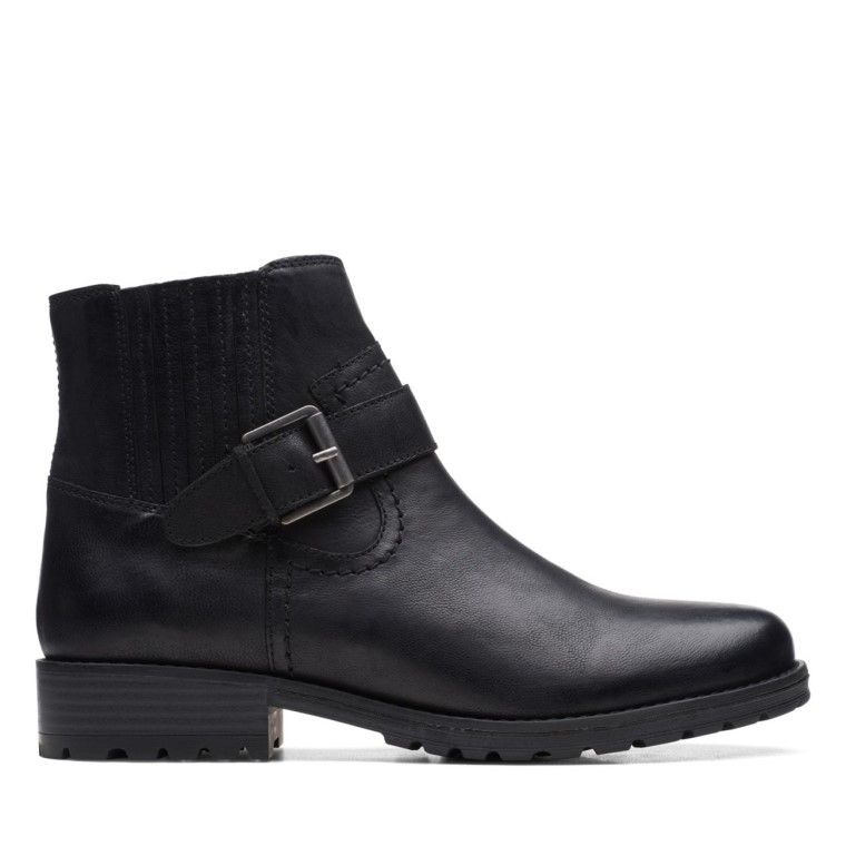 Cuero Negro Clarks Clarkwellstrap Cuero Negro