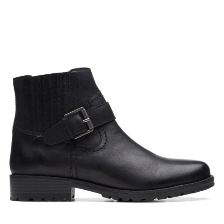 Cuero Negro Clarks Clarkwellstrap Cuero Negro