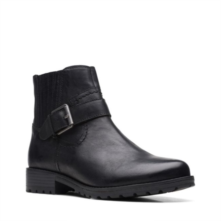 Cuero Negro Clarks Clarkwellstrap Cuero Negro