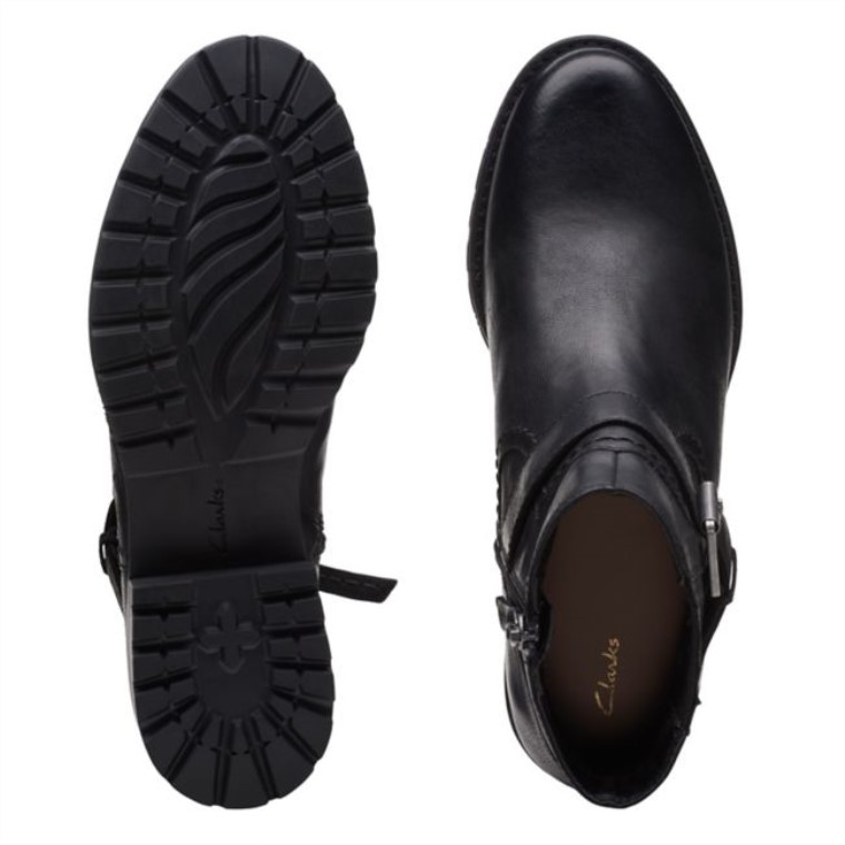 Cuero Negro Clarks Clarkwellstrap Cuero Negro