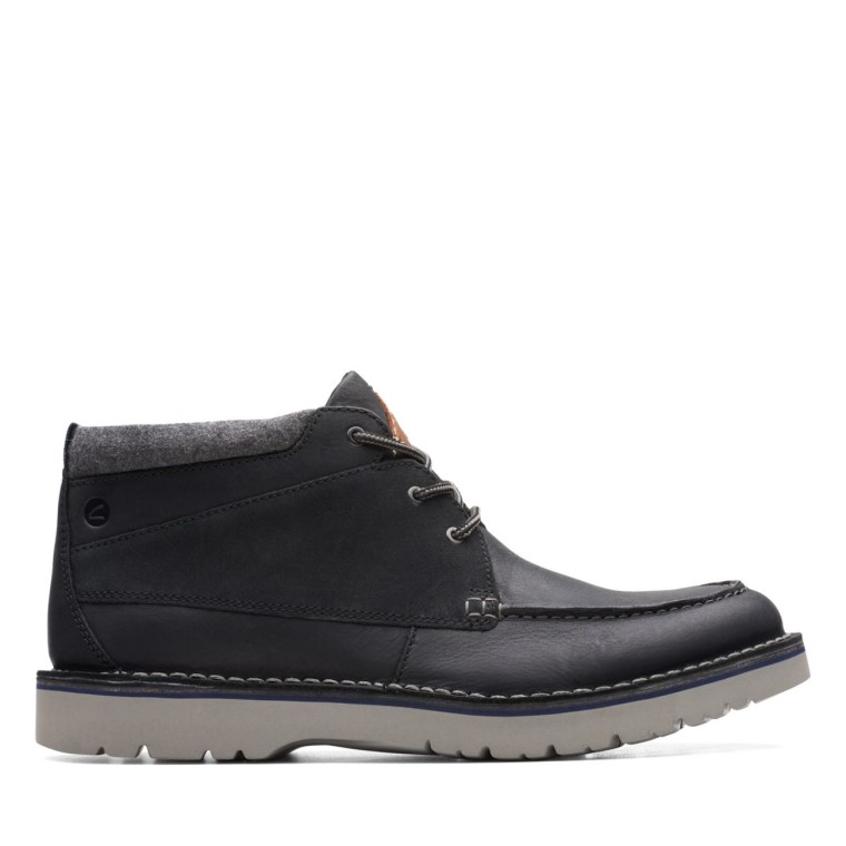 Cuero Negro Top Clarks Eastford Cuero Negro