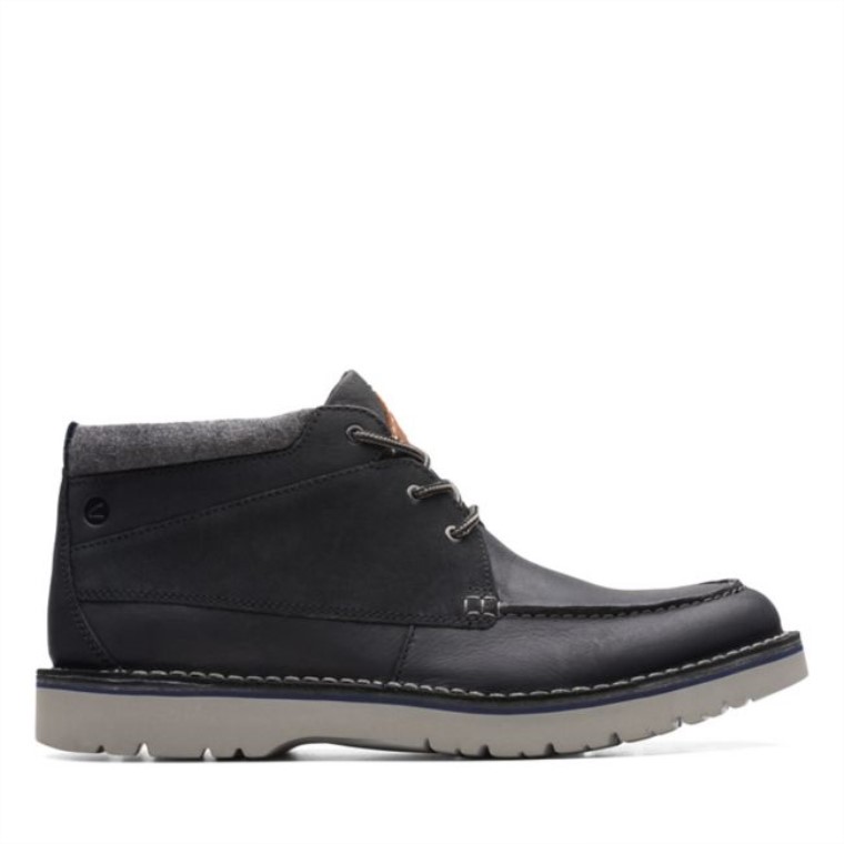 Cuero Negro Top Clarks Eastford Cuero Negro