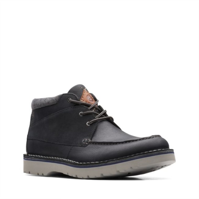 Cuero Negro Top Clarks Eastford Cuero Negro