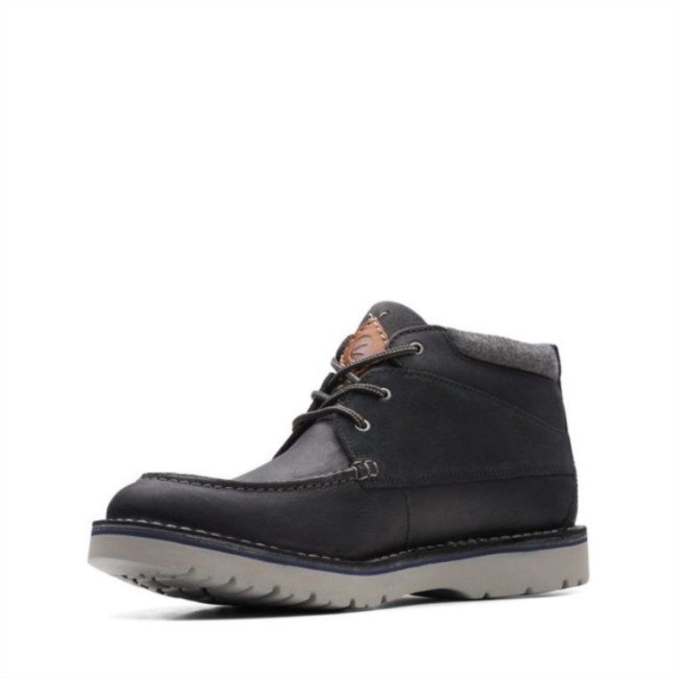 Cuero Negro Top Clarks Eastford Cuero Negro