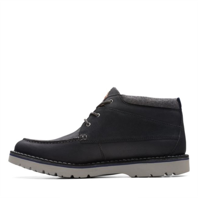 Cuero Negro Top Clarks Eastford Cuero Negro