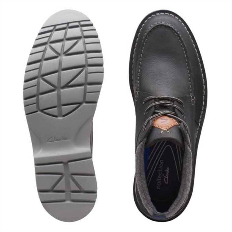 Cuero Negro Top Clarks Eastford Cuero Negro