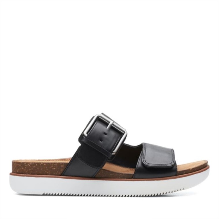 Cuero Negro Clarks Elayne Facilidad Cuero Negro