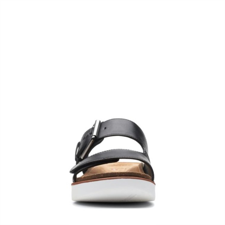 Cuero Negro Clarks Elayne Facilidad Cuero Negro