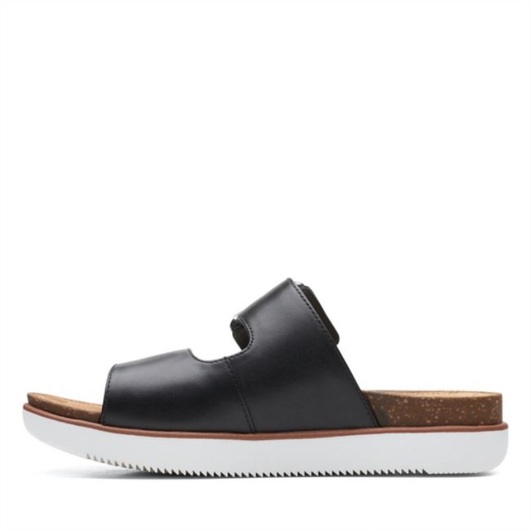 Cuero Negro Clarks Elayne Facilidad Cuero Negro