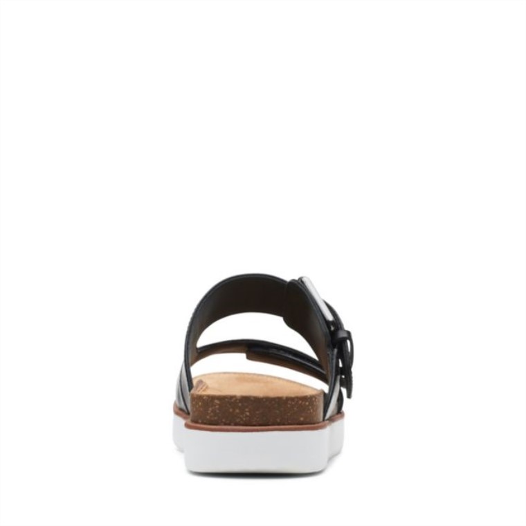 Cuero Negro Clarks Elayne Facilidad Cuero Negro