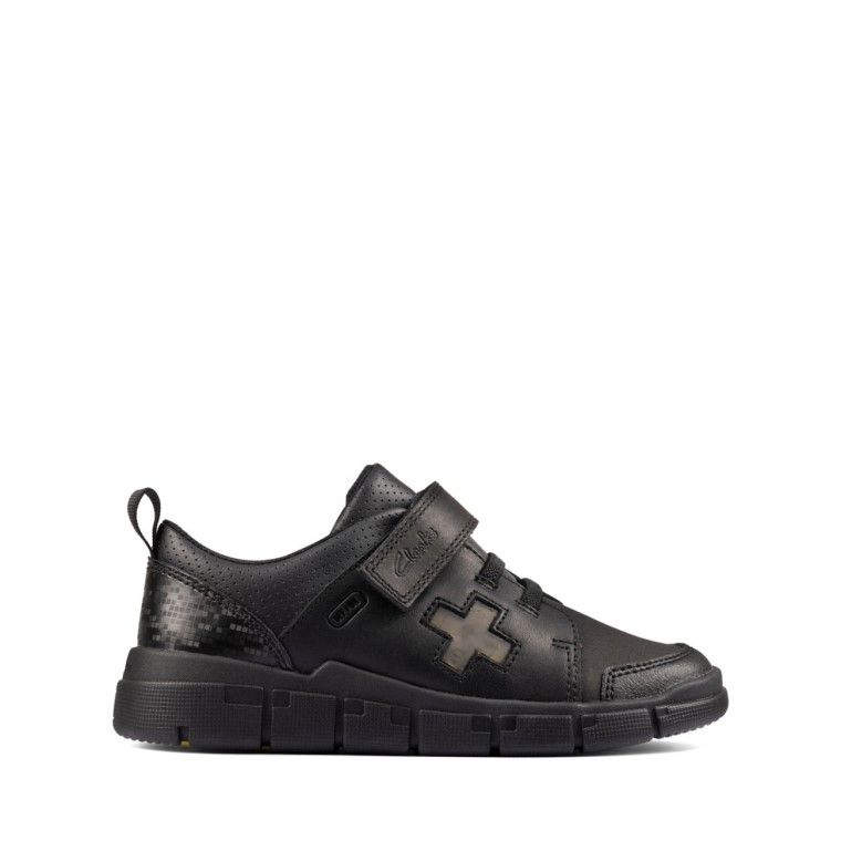 Cuero Negro Clarks Encode Flash Niño Cuero Negro