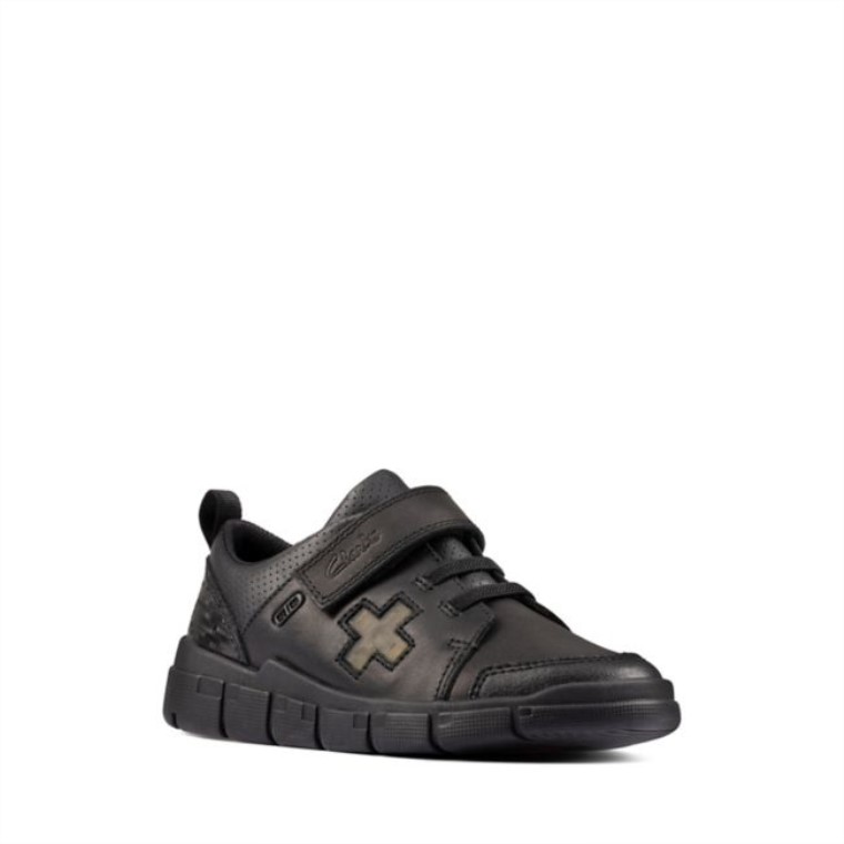 Cuero Negro Clarks Encode Flash Niño Cuero Negro
