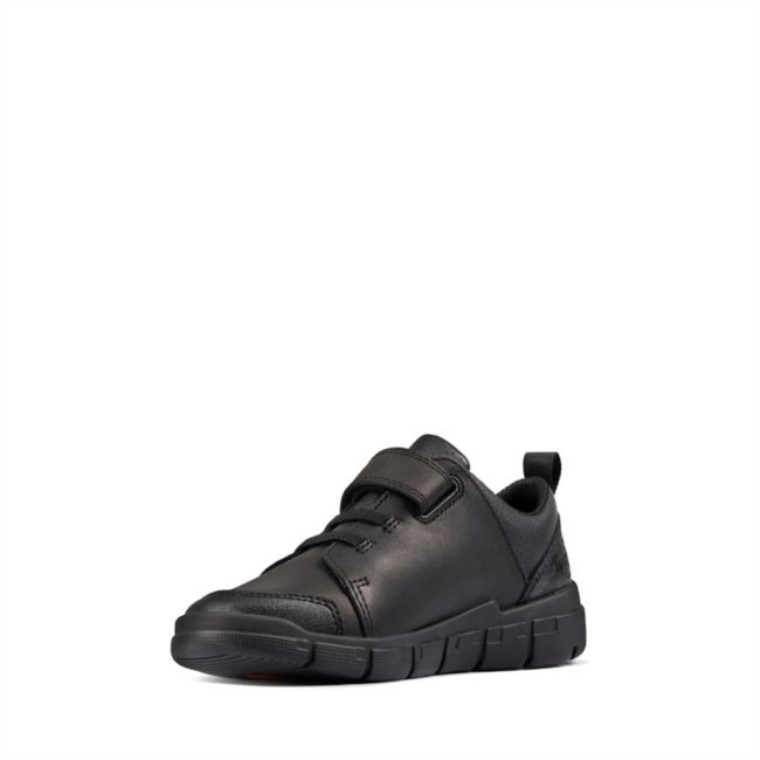 Cuero Negro Clarks Encode Flash Niño Cuero Negro