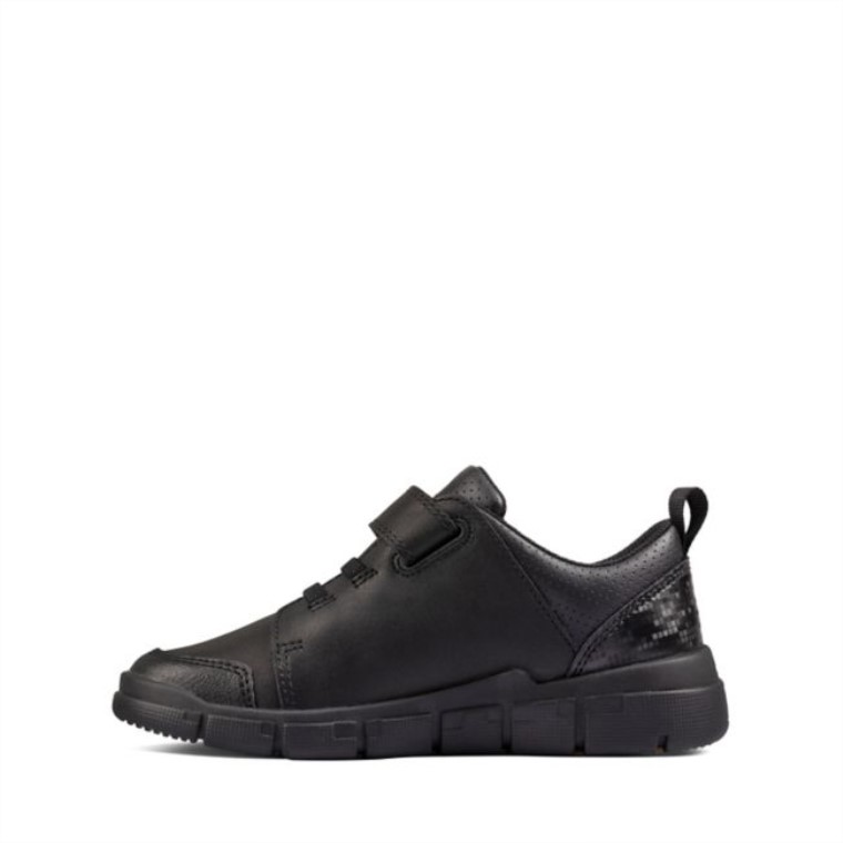 Cuero Negro Clarks Encode Flash Niño Cuero Negro