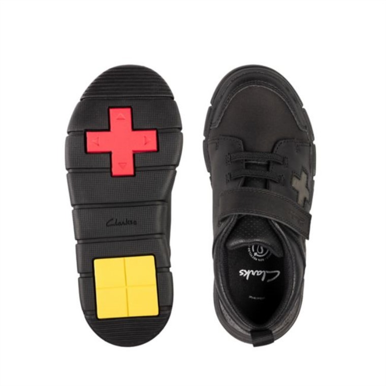 Cuero Negro Clarks Encode Flash Niño Cuero Negro