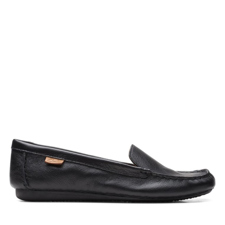 Cuero Negro Clarks Peca Caminar Cuero Negro