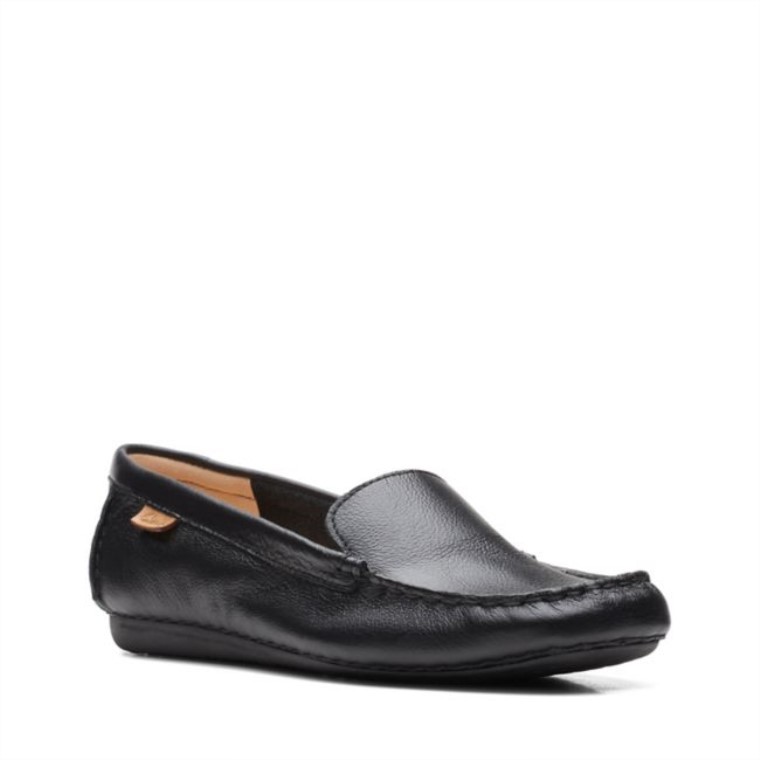 Cuero Negro Clarks Peca Caminar Cuero Negro