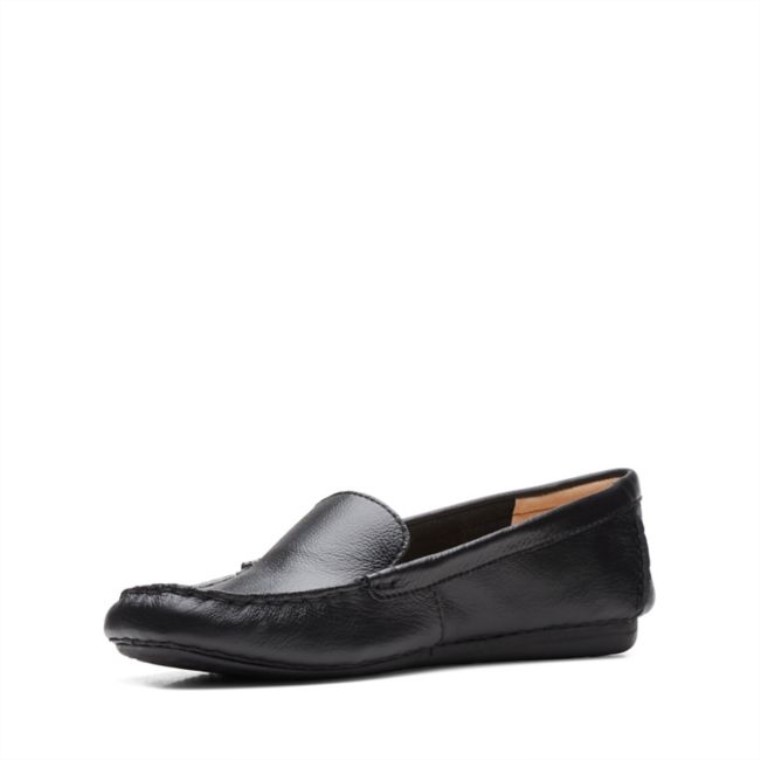 Cuero Negro Clarks Peca Caminar Cuero Negro