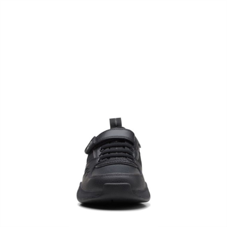 Cuero Negro Clarks Grip Comercio Antiguo Cuero Negro