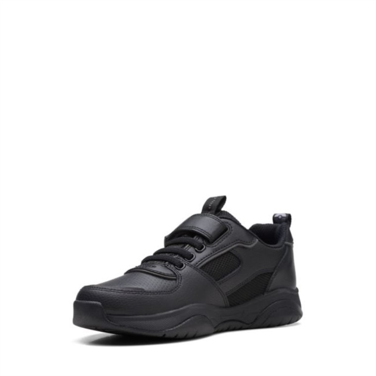 Cuero Negro Clarks Grip Comercio Antiguo Cuero Negro