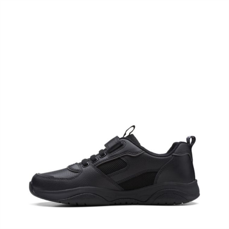 Cuero Negro Clarks Grip Comercio Antiguo Cuero Negro