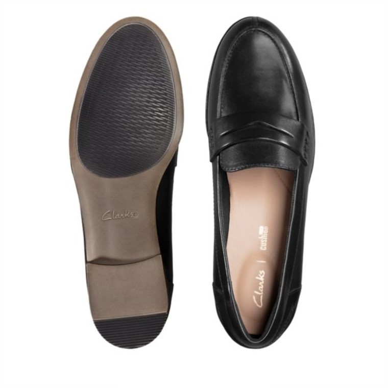 Mocasines Clarks Hamble De Cuero Negro Cuero Negro